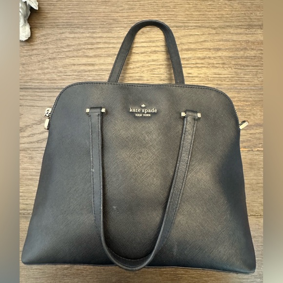 kate spade Handbags - Kate Spade Maise Medium Dome Satchel Black Saffiano Leather Wkru5883 medium wear